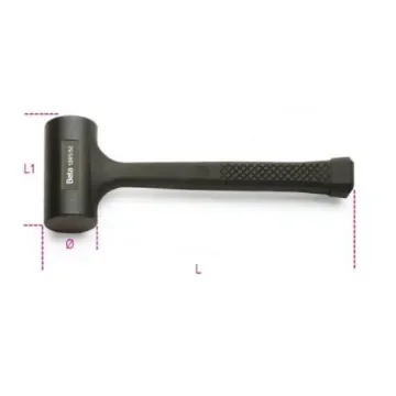 BETA Rubber Dead Blow Hammer with Rubber Handle, 913g - 1391 50 product image