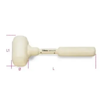 BETA Rubber Dead Blow Hammer with Rubber Handle, 1.2kg - 1391A 1000 product image