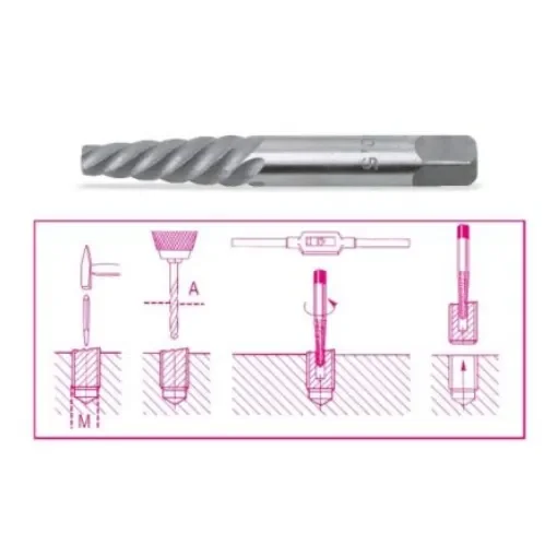 BETA 1 piece Chrome Vanadium Screw Extractor - 1430/8 product image