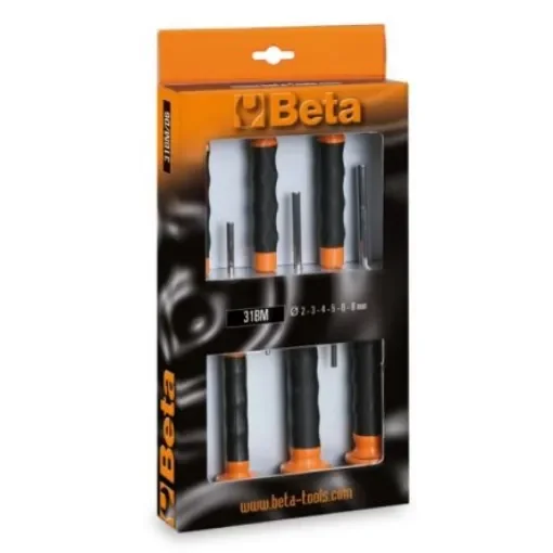 BETA 6-Piece Punch Set, 2 mm, 3 mm, 4 mm, 5 mm, 6 mm, 8 mm Shank, 235 mm Overall - 31BM/D6 product image