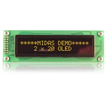 Midas Yellow OLED Display COB Parallel Interface - MCOB22005A1V-EYP product image