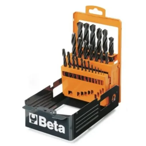 BETA 19-Piece Twist Drill Bit Set for Multi-Material, 10mm Max, 1mm Min, High Speed Steel Bits - 410/SP19 product image