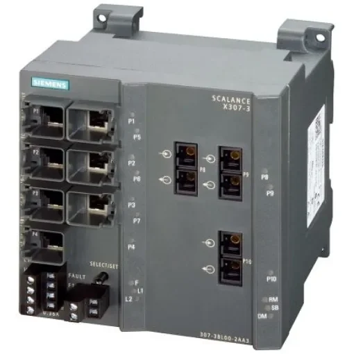 Siemens Managed 10 Port Ethernet Switch - 6GK53073BM102AA3 product image