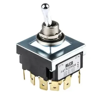 TE Connectivity Toggle Switch, Panel Mount, On-On, 4PDT, Tab Terminal - A4TN15W04 product image