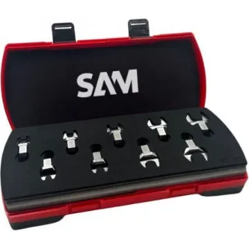 SAM DFC0 Series 9-Piece Spanner Set, 1/4 - 5/16 - 3/8 - 7/16 - 1/2 - 9/16 - 5/8 - 11/16 - 3/4, Chrome Vanadium Steel - DFC0-J9P product image