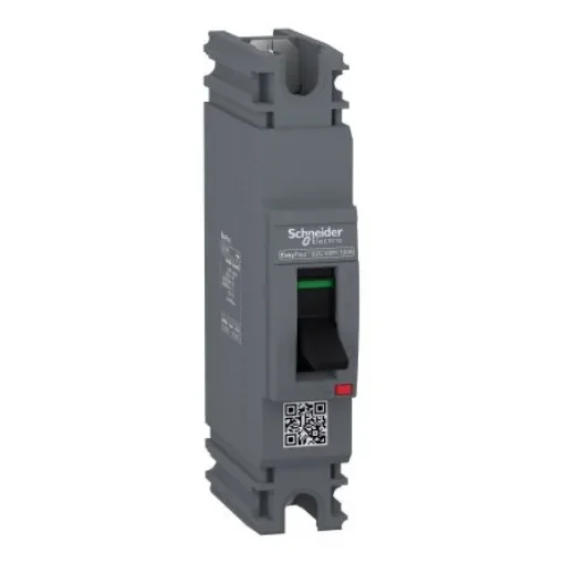 Schneider Electric, EasyPact MCCB 1P 15A, Breaking Capacity 5 kA, Fixed Mount - EZC100H1015 product image