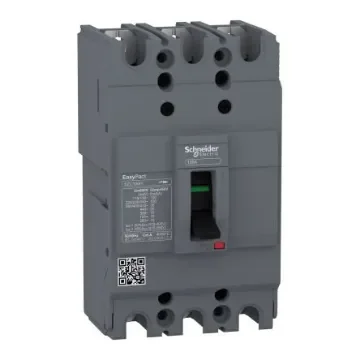 Schneider Electric, EasyPact MCCB 3P 80A, Breaking Capacity 10 kA, Fixed Mount - EZC100H3080 product image