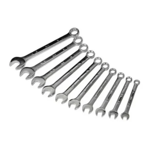 Avit 10-Piece Combination Spanner Set, 7 mm, 8 mm, 9 mm, 10 mm, 11 mm, 12 mm, 13 mm, 14 mm, 15 mm, 16 mm, Chrome - AV07020 product image