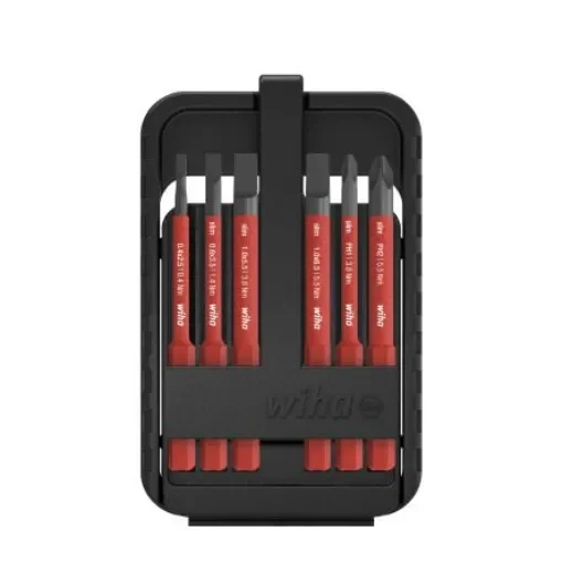 Wiha Electric Bit Set 6 Pieces, Phillips, Slotted - 43159 product image