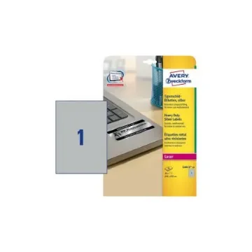 Avery Silver Heavy duty Label, Pack of 20Sheets - L6013-20 product image