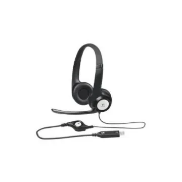 Logitech 981-000406 Black Wired USB On Ear Headset product image