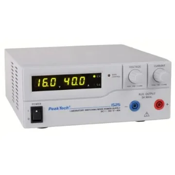 PeakTech P15 Series Digital Laboratory Power Supply, 16V, 40A, 1-Output, 640W - P1525 product image