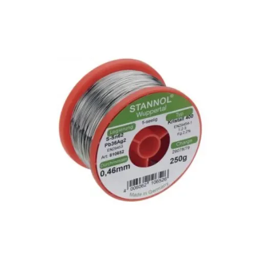Stannol Wire, 1mm Solder, 184°C Melting Point - KRISTALL 400, 810654 product image