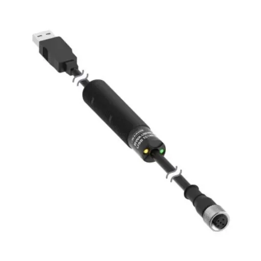 Banner Straight Male USB A to Straight Female 5 way M12 Cordset, 1m - BWA-USB1WIRE-001 product image