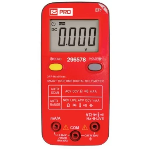 RS PRO Digital Digital Multimeter, 10A ac Max, 10A dc Max, 600V ac Max - VA2X-VA28A000000RS product image