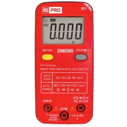 RS PRO Digital Digital Multimeter, 10A ac Max, 10A dc Max, 600V ac Max - VA2X-VA28B000000RS product image