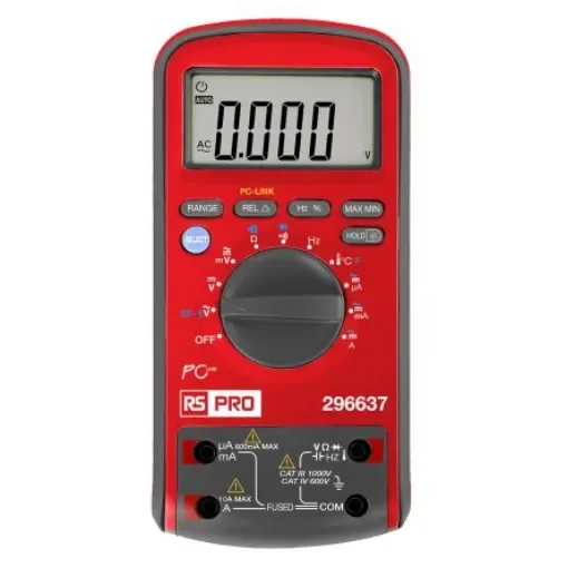 RS PRO Digital Digital Multimeter, 10A ac Max, 10A dc Max, 1000V ac Max - VA2X-VA40R000000RS product image