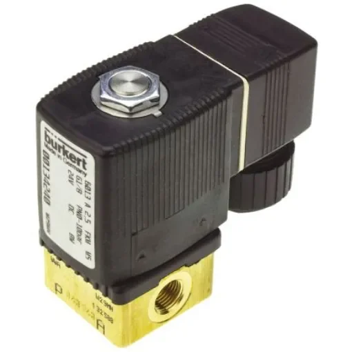 Burkert Solenoid Valve 134240, 2 port(s) , NC, 24 V dc, 1/8in product image