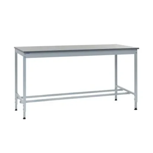 RS PRO Portable Workbench, 300kg Max Load, Adjustable Height, 600mm x 1800mm x 840mm - BQ841860PLHA product image