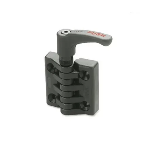 Elesa PA Friction Hinge with a Fixed Pin, Screw Fixing, 96.5mm x 97.5mm x 35mm - 422334 product image