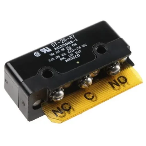 Honeywell Plunger Micro Switch, Screw Terminal, 10 A @ 250 V ac, DPDT - DT-2R-A7 product image