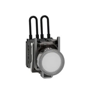 Schneider Electric, XB4, Screw Mount White Universal LED Pilot Light, 22.5mm Cutout, IP66, IP67, IP69, IP69K, Round, 24V - XB4BW21B5 product image