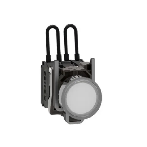 Schneider Electric, XB4, Screw Mount White Universal LED Pilot Light, 22.5mm Cutout, IP66, IP67, IP69, IP69K, Round, 24V - XB4BW21B5 product image