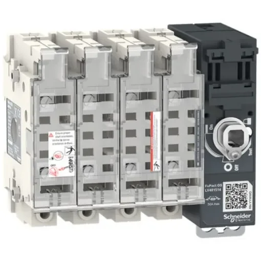 Schneider Electric Fuse Switch Disconnector, 4 Pole, 50A Max Current, 100kA Fuse Current - LV481514 product image