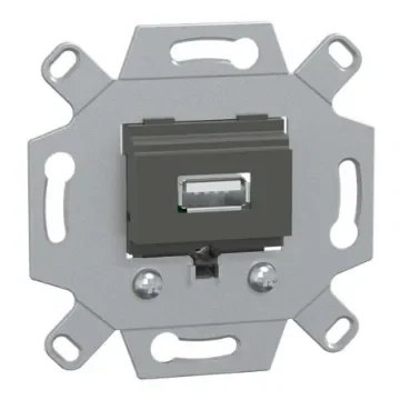 Schneider Electric, Flush Mount, Socket- Single Port Type USB A 2.0 IP20 USB Socket - MTN4581-0000 product image