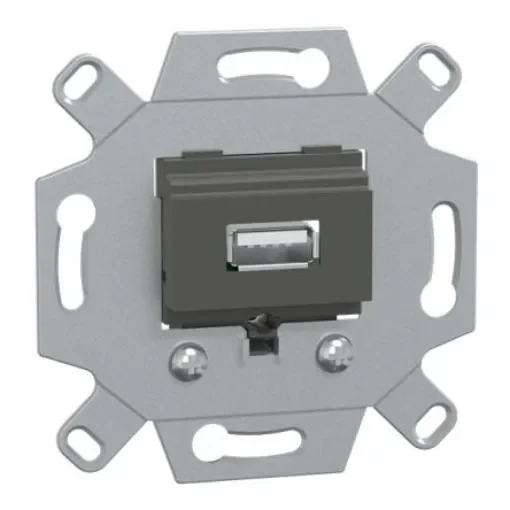 Schneider Electric, Flush Mount, Socket- Single Port Type USB A 2.0 IP20 USB Socket - MTN4581-0000 product image