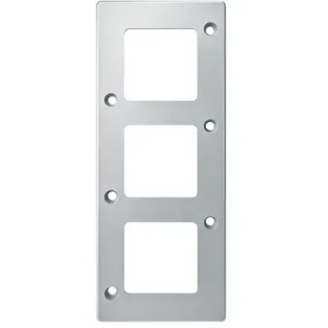 Schneider Electric Silver 3 Gang Light Switch Cover - MTN480360 product image