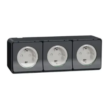 Schneider Electric MUR Anthracite Plug Socket, 2 Poles, 16A, Schuko - MUR36038 product image