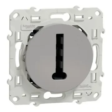 SAT, TV Aluminum Color Female Socket, Flush Mount - S530496 product image
