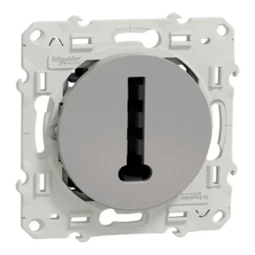 SAT, TV Aluminum Color Female Socket, Flush Mount - S530496 product image