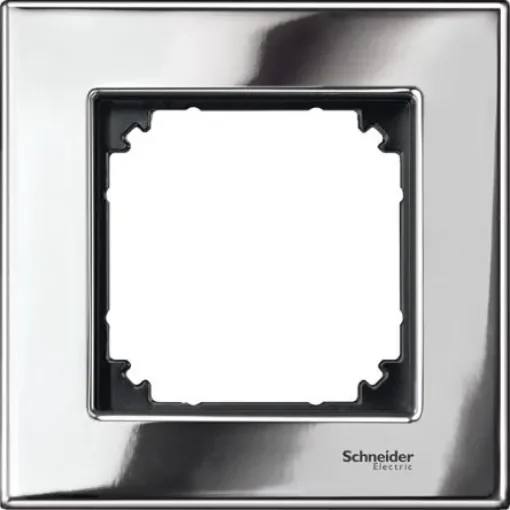 Schneider Electric Chrome 1 Gang Light Switch Cover - MTN403139 product image