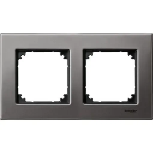 Schneider Electric Grey 2 Gang Light Switch Cover - MTN403214 product image