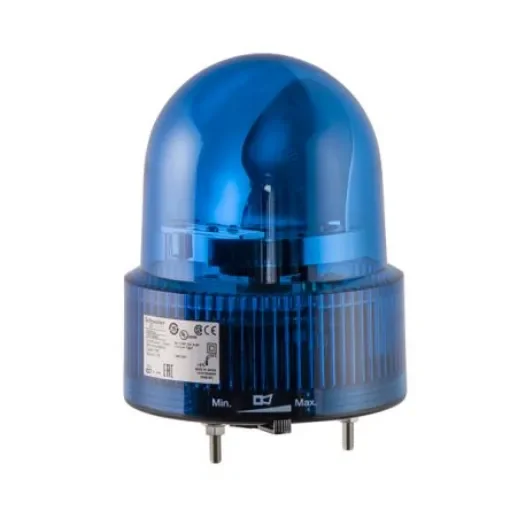 Schneider Electric XVR Series Blue Rotating Beacon, 24 V ac/dc, Screw, LED Bulb, IP23 - XVR12B06S product image