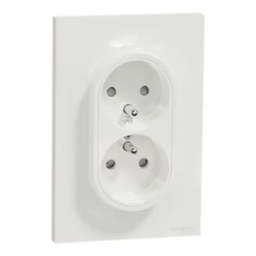 Schneider Electric S52 White Plug Socket, 2 Poles, 16A, French 2P - S521089 product image