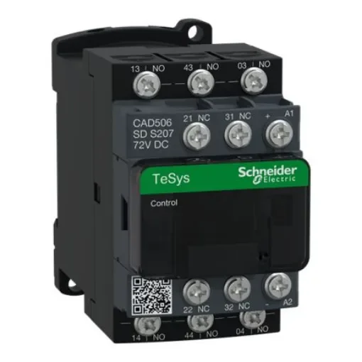 Schneider Electric TeSys CAD Contactor, 72 V Coil, 5-Pole, 10 A, 5.4 W, 5NO, 690 V - CAD506SDS207 product image