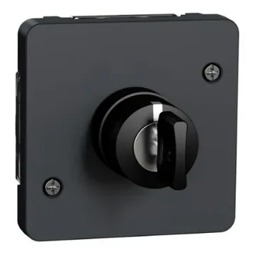 Schneider Electric IP55 Key Switch, 1 NO + 1 NC, 3A 3-Way Straight-Key - MUR35061 product image