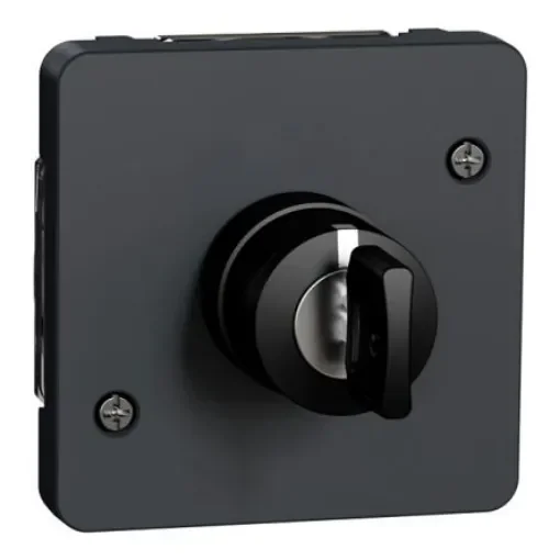 Schneider Electric IP55 Key Switch, 1 NO + 1 NC, 3A 3-Way Straight-Key - MUR35061 product image