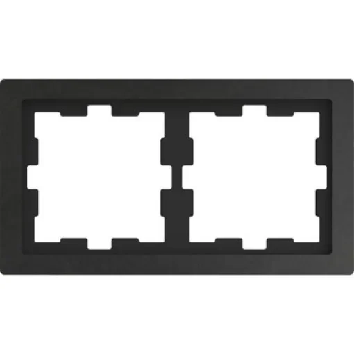 Schneider Electric Black 2 Gang Light Switch Cover - MTN4020-6547 product image