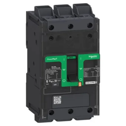 Schneider Electric, PowerPact Circuit breaker 3P 90A, Breaking Capacity 18 kA, DIN Rail Mount - BDL36090LU product image