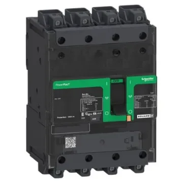 Schneider Electric, PowerPact Circuit breaker 4P 80A, Breaking Capacity 18 kA, DIN Rail Mount - BDL46080LU product image