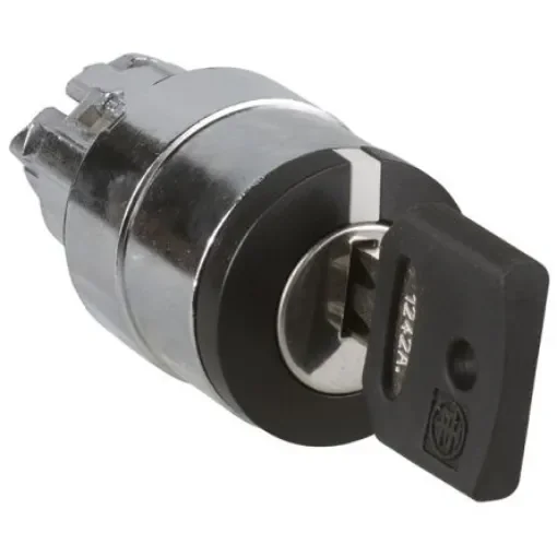 Schneider Electric ZB4 2-position Key Switch Head, 22mm Cutout - ZB4BG2K1242A product image