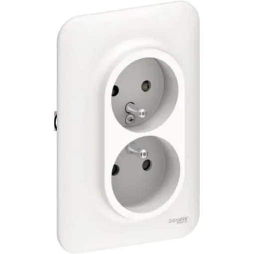 Schneider Electric S26 White Plug Socket, 2 Poles, 16A, French 2P - S261089 product image
