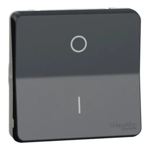Schneider Electric Grey Push Button Light Switch, 1 Way, MUR - MUR35034 product image