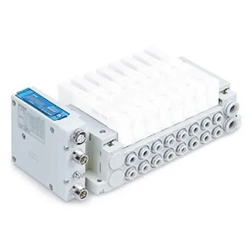 SMC SV1000 series 12 station One-Touch Fitting 6 mm Manifold Base, SS5V1-W10S10D-12B-C6 product image