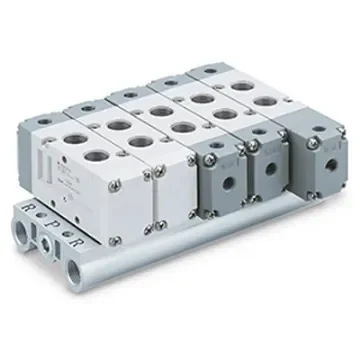 SMC VF5000 series 2 station G 3/8 Manifold Base, VV5F5-20-021-00F product image