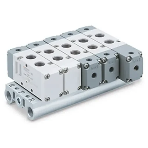 SMC VF5000 series 2 station G 3/8 Manifold Base, VV5F5-20-021-00F product image